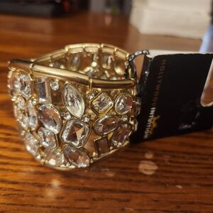Target Gold Bracelet with Crystal Accents